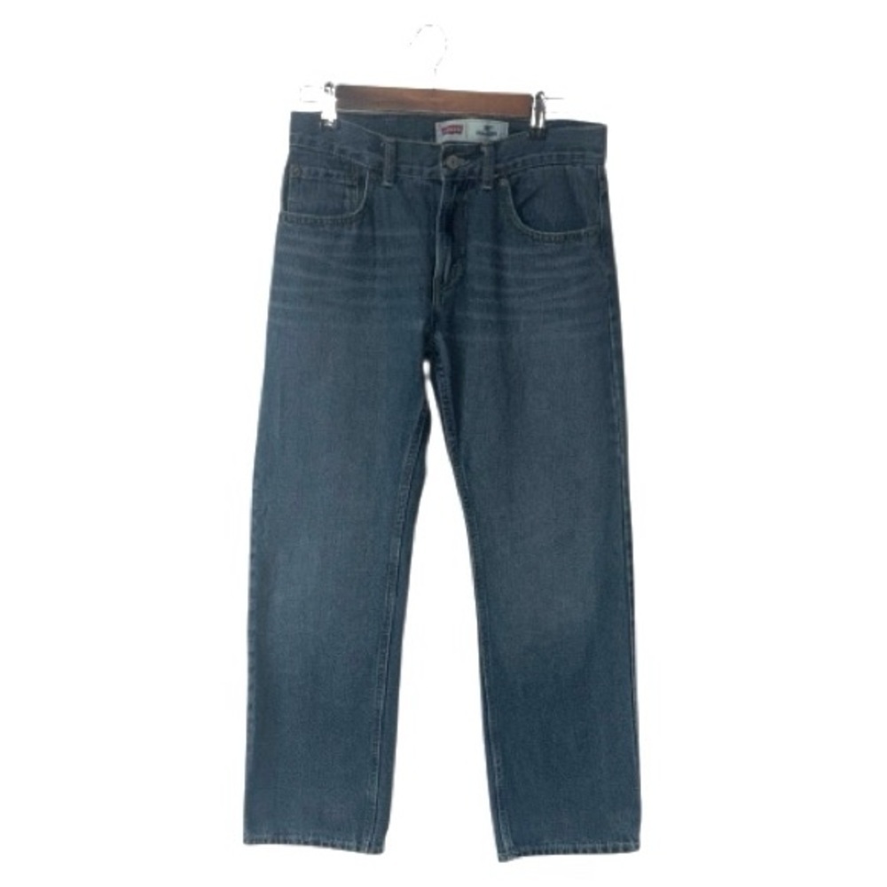 Levi’s 505 Straight Leg Jeans Blue Denim Casual Size Young Men